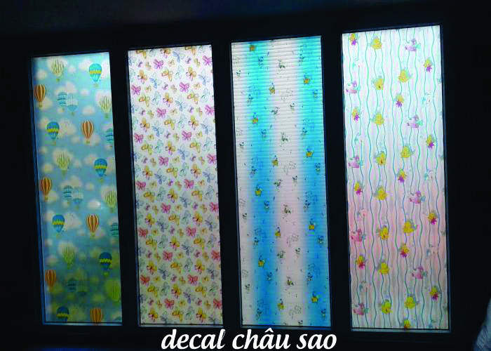 decal dán kính giá rẻ,giấy dán kính